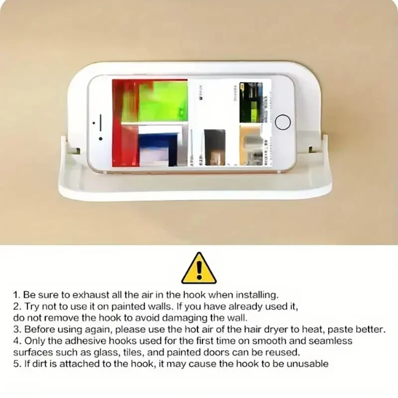 Folding Wall Mounted Shelf Saving Space Foldable Storage Rack - Image 6